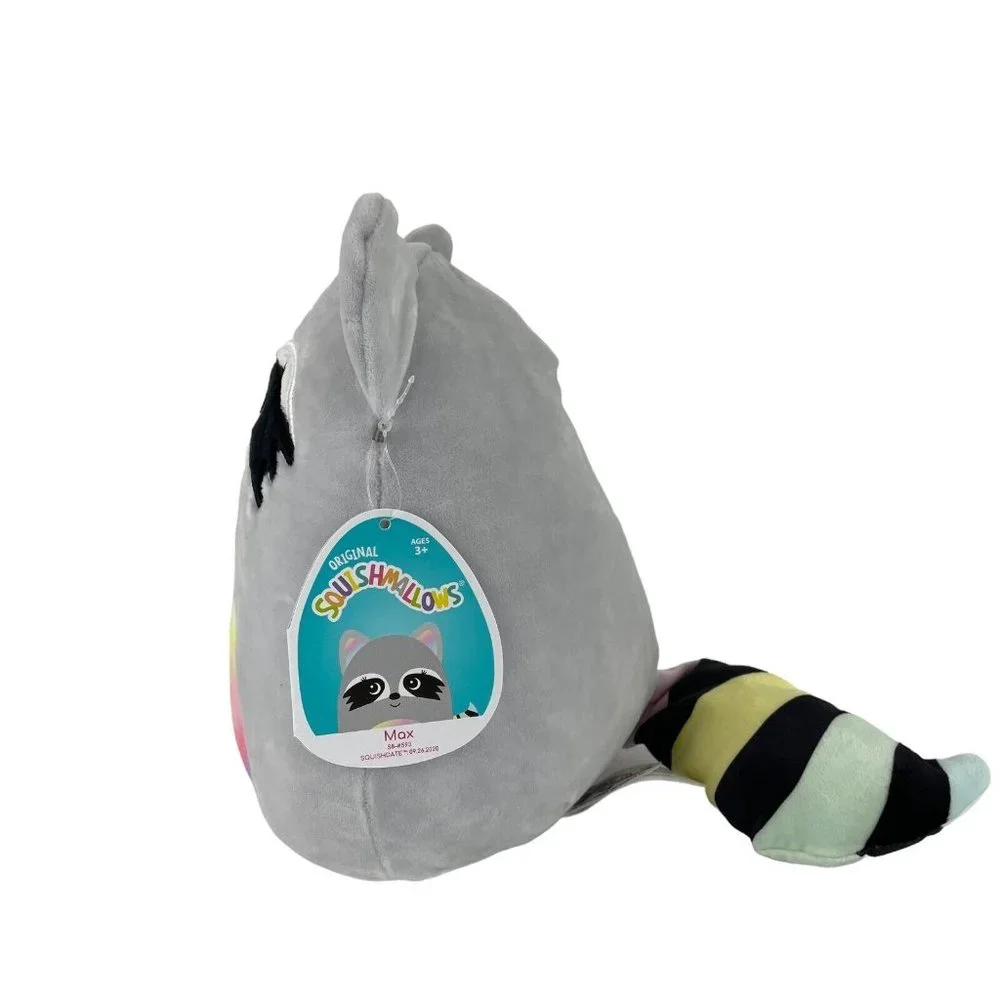 Squishmallow Max Raccoon 2021 Summer‎ Squad 8 Inch Squishy Soft Plush Toy NWT